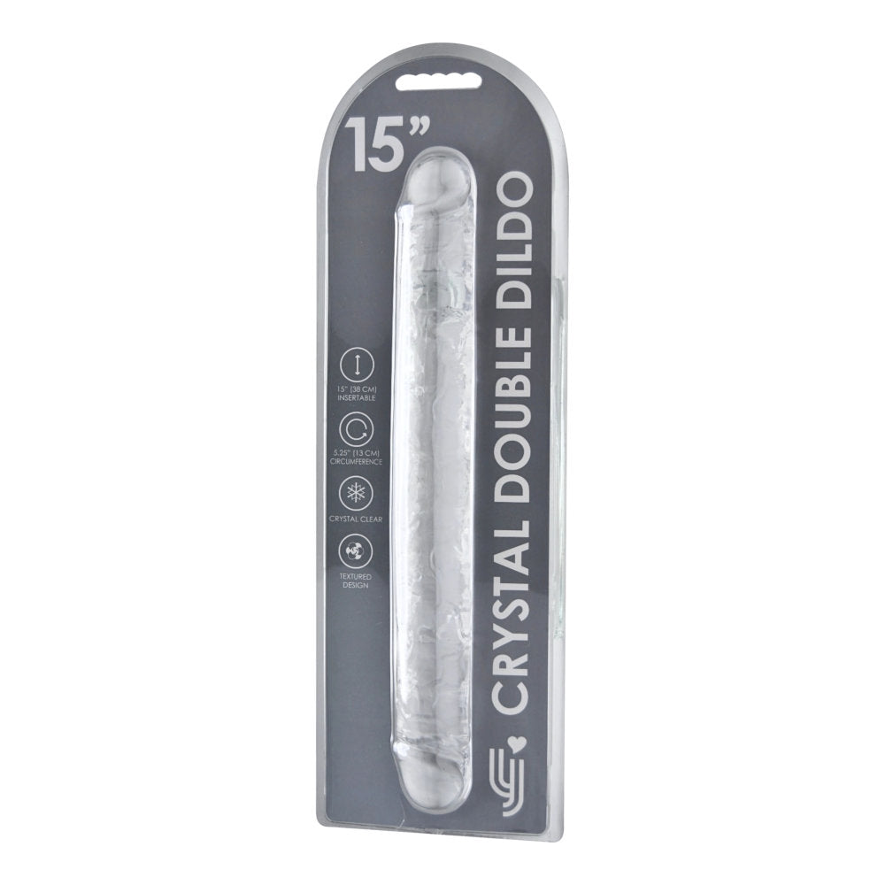 Loving Joy 15 Inch Double Ended Dildo Clear kaksipäinen dildo