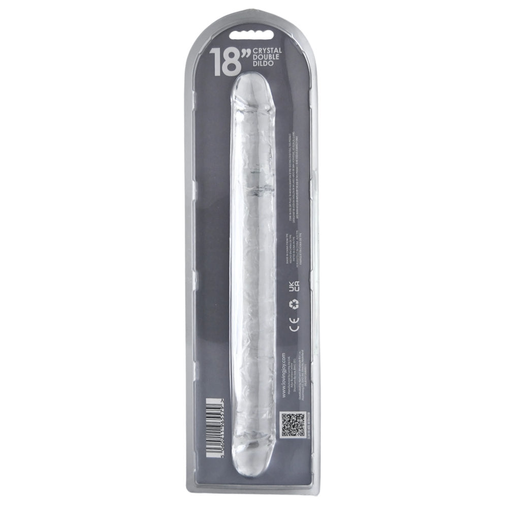Loving Joy 18 Inch Double Ended Dildo Clear kaksipäinen dildo