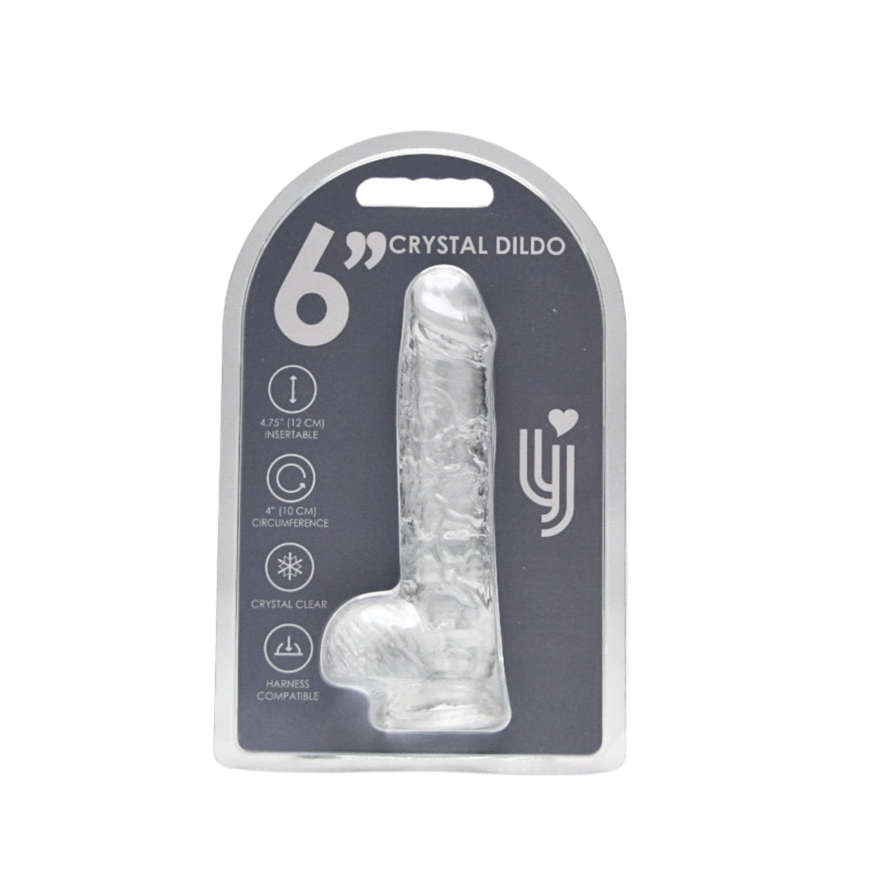 Loving Joy 6 Inch Dildo with Balls Clear dildo