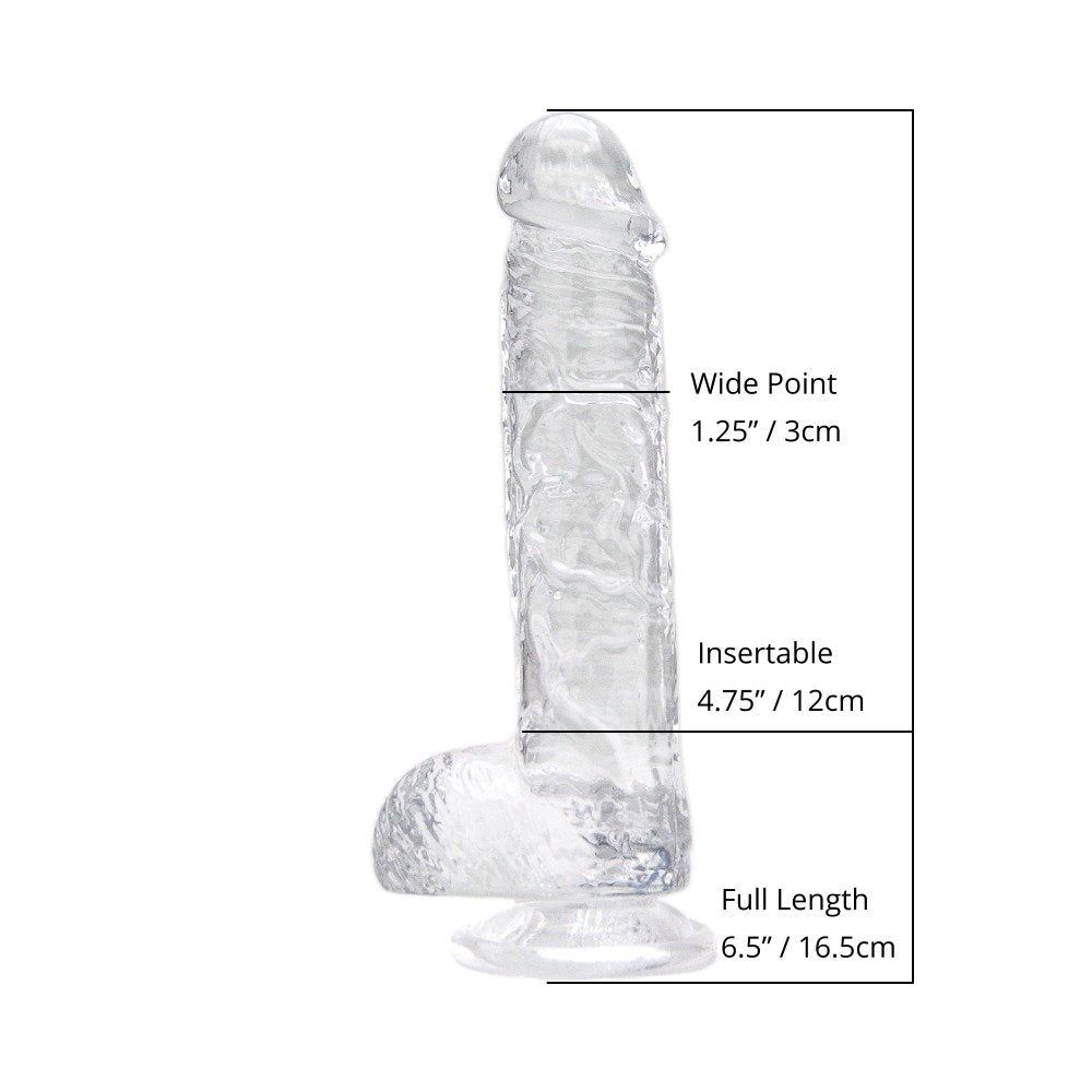 Loving Joy 6 Inch Dildo with Balls Clear dildo