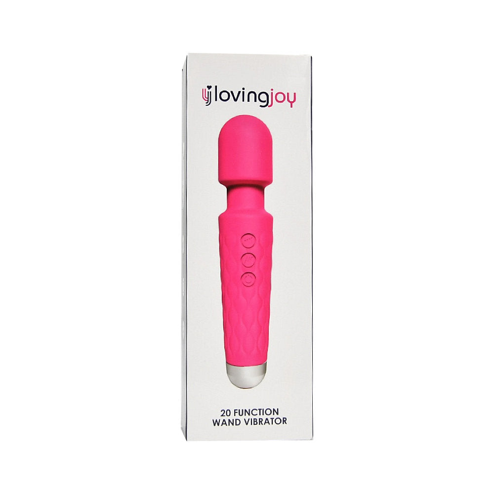 Loving Joy 20 Function Wand Vibrator Pink wand-vibraattori