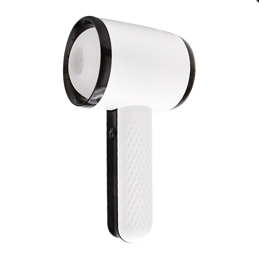 REV Thrusting Male Masturbator showing realistic interior detail and compact design, designed for male pleasure and stimulation.