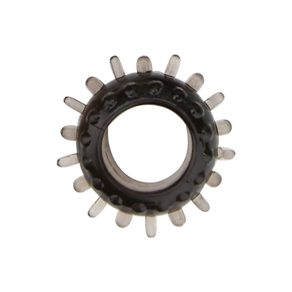 Loving Joy textured cock ring set with six adjustable silicone rings for enhanced pleasure and fit.