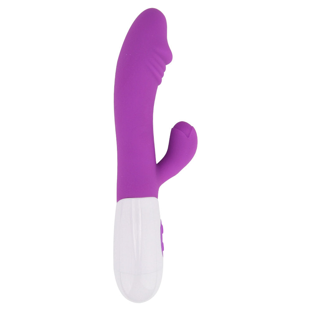 Loving Joy Jessica Rabbit semi-realistic rabbit vibrator with dual stimulator design and realistic rabbit shape.