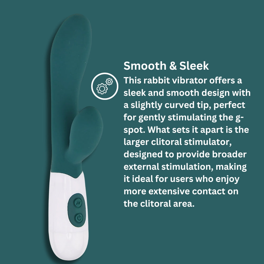 Loving Joy Jessica Rabbit Slimline Rabbit Vibrator with curved shaft and dual motors, designed for enhanced pleasure.