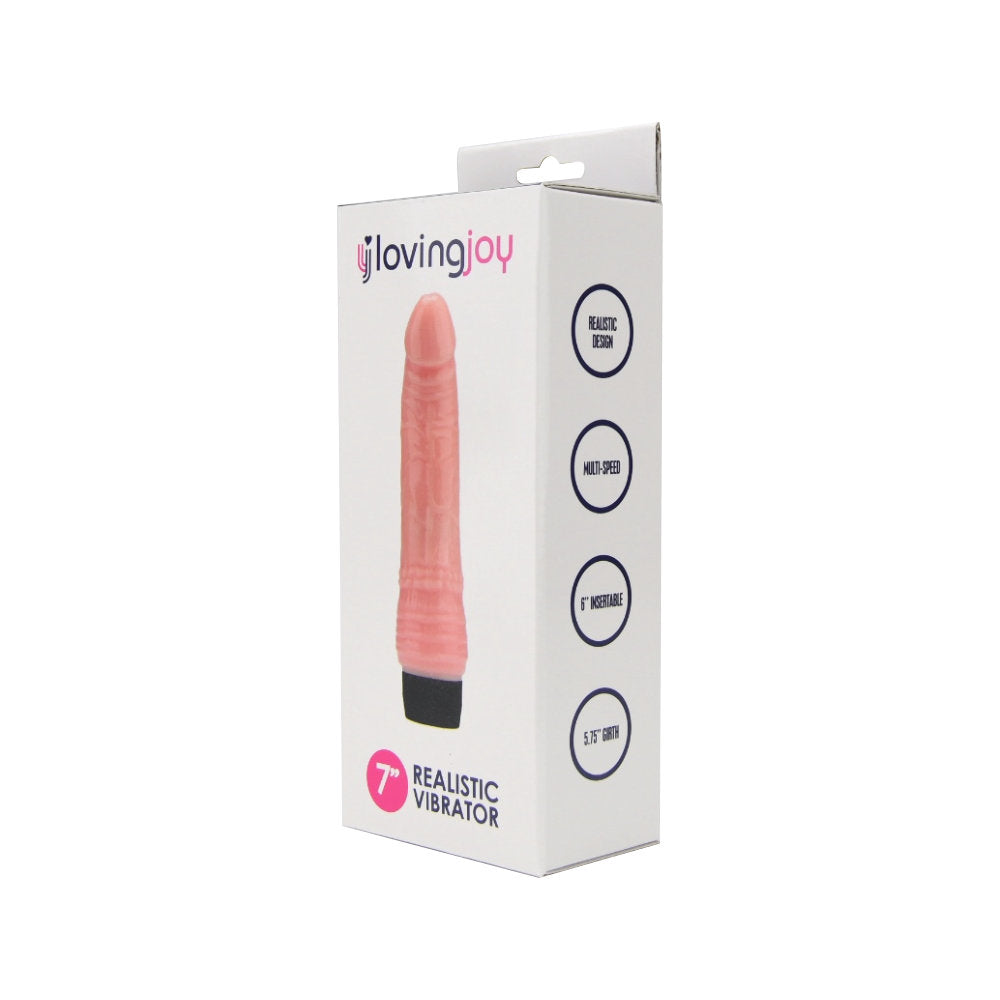 Loving Joy 7 inch Realistic Vibrator Vanilla värisevä dildo