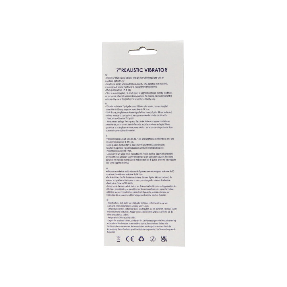 Loving Joy 7 inch Realistic Vibrator Vanilla värisevä dildo