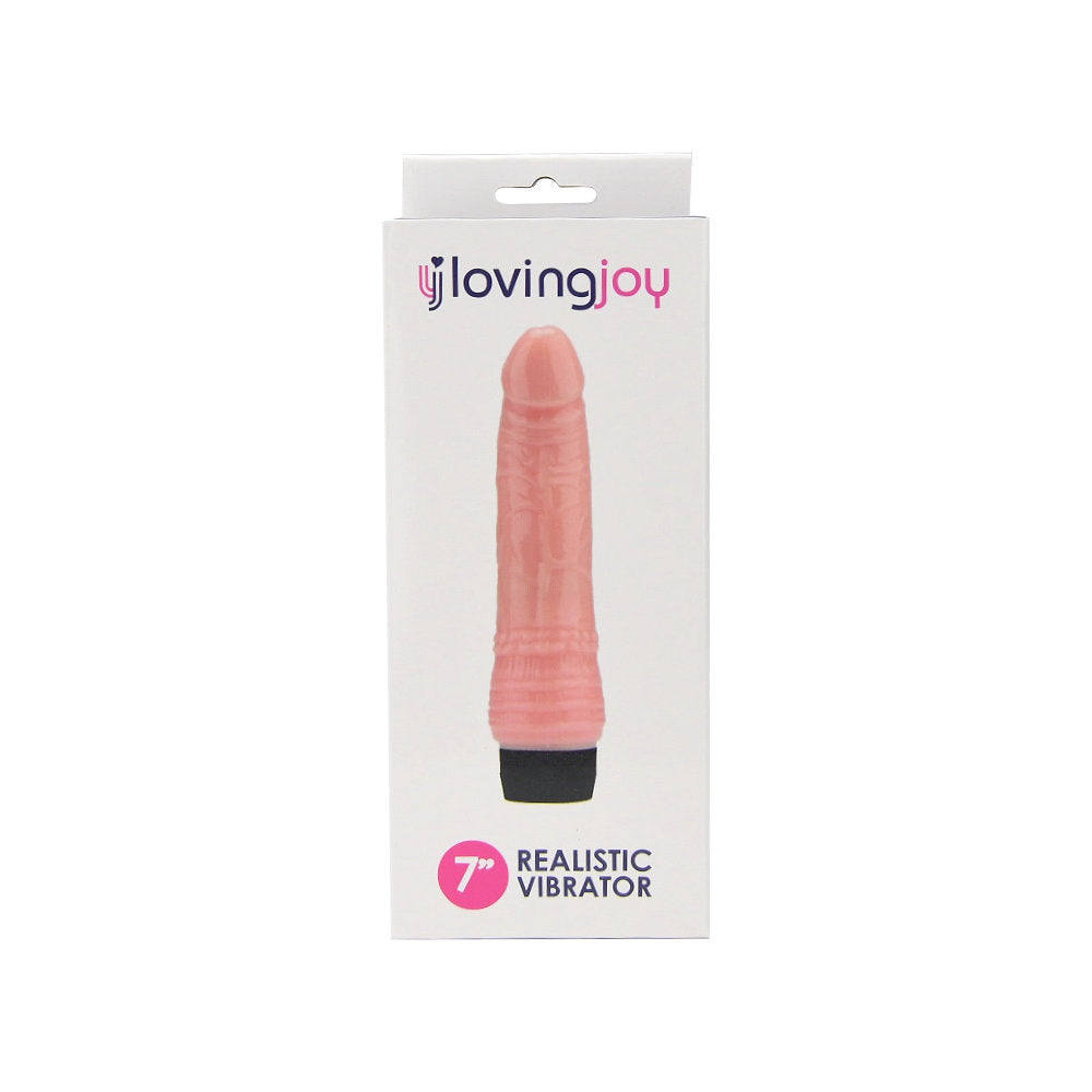 Loving Joy 7 inch Realistic Vibrator Vanilla värisevä dildo