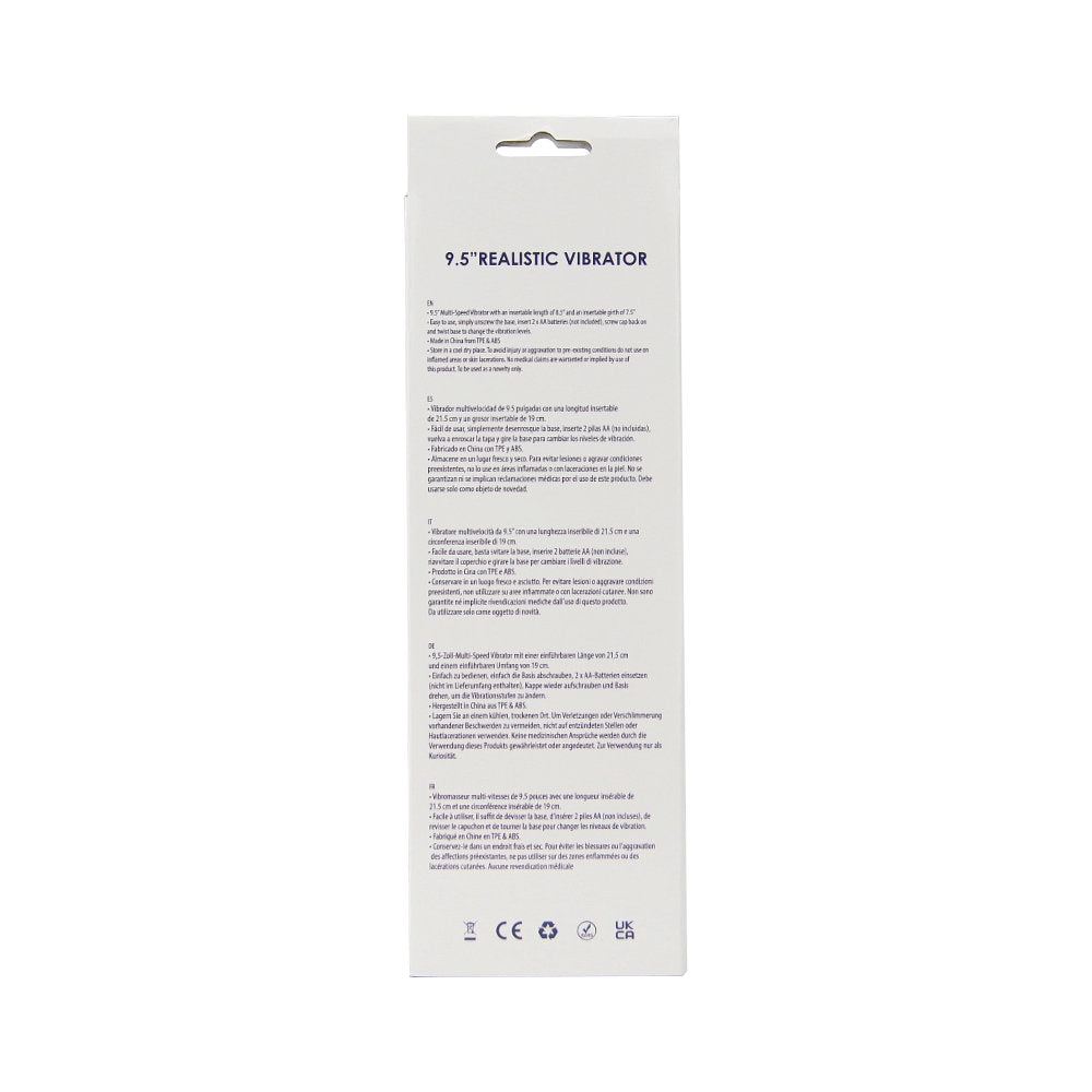 Loving Joy 9.5 inch Realistic Vibrator Vanilla värisevä dildo