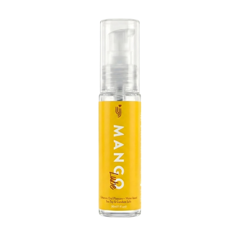 Loving Joy Mango Flavored Lubricant 30ml bottle with vibrant label, designed for intimate use and enhanced sensual experience.