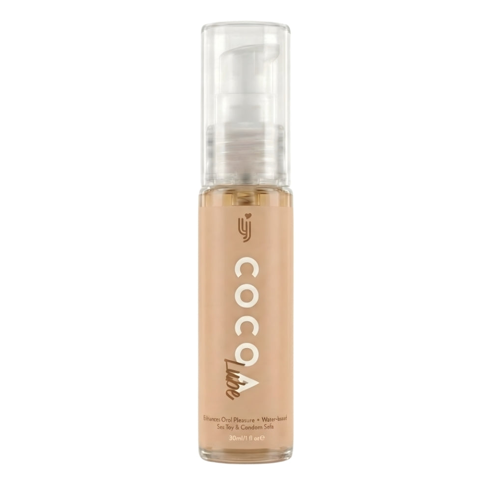 Loving Joy Chocolate Flavored Lubricant 30ml bottle, smooth and creamy texture for enhanced intimacy, in a clear plastic container.