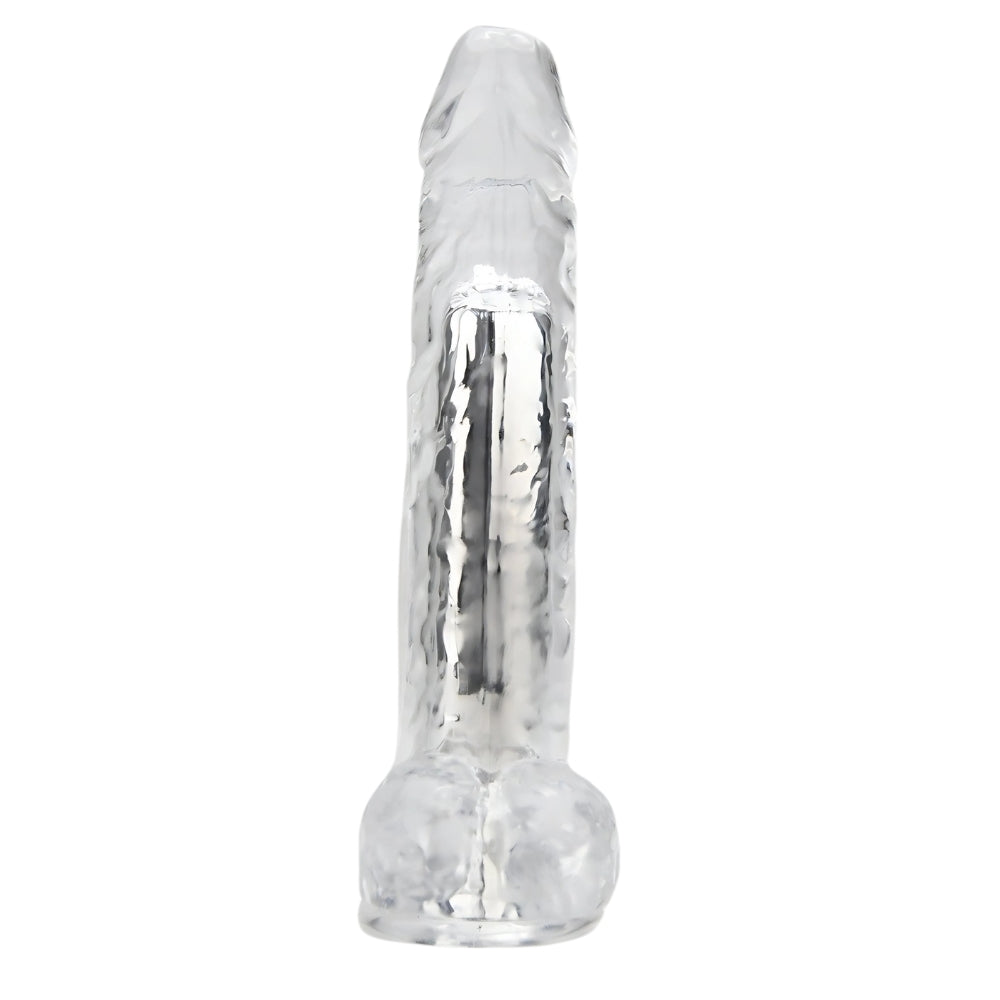 Loving Joy 9-inch remote vibrating dildo with realistic design, smooth texture, and flexible base for enhanced pleasure.