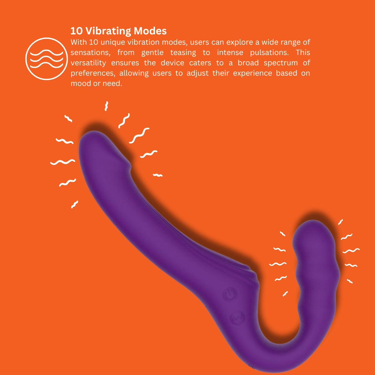 Mina Echo remote vibrating strapless strap-on showcasing its sleek design and remote control feature.