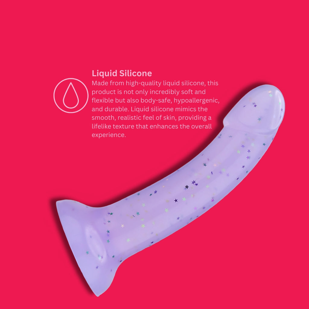 MINA Starlight silicone dildo, soft and flexible adult toy with smooth surface, designed for comfortable use and pleasure.