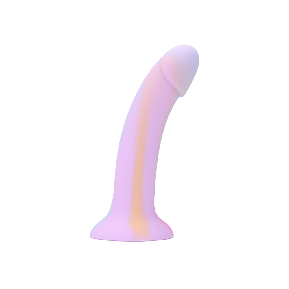Mina Taro silicone dildo from MINA, soft and realistic design, shown in a neutral position on a white background.