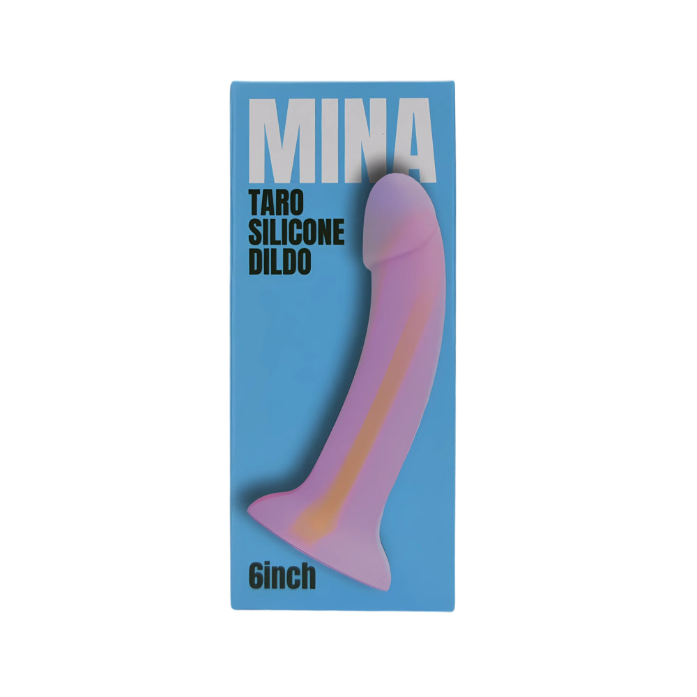 MINA Taro silicone dildo, a realistic adult toy with smooth texture, designed for intimate pleasure and safe use.