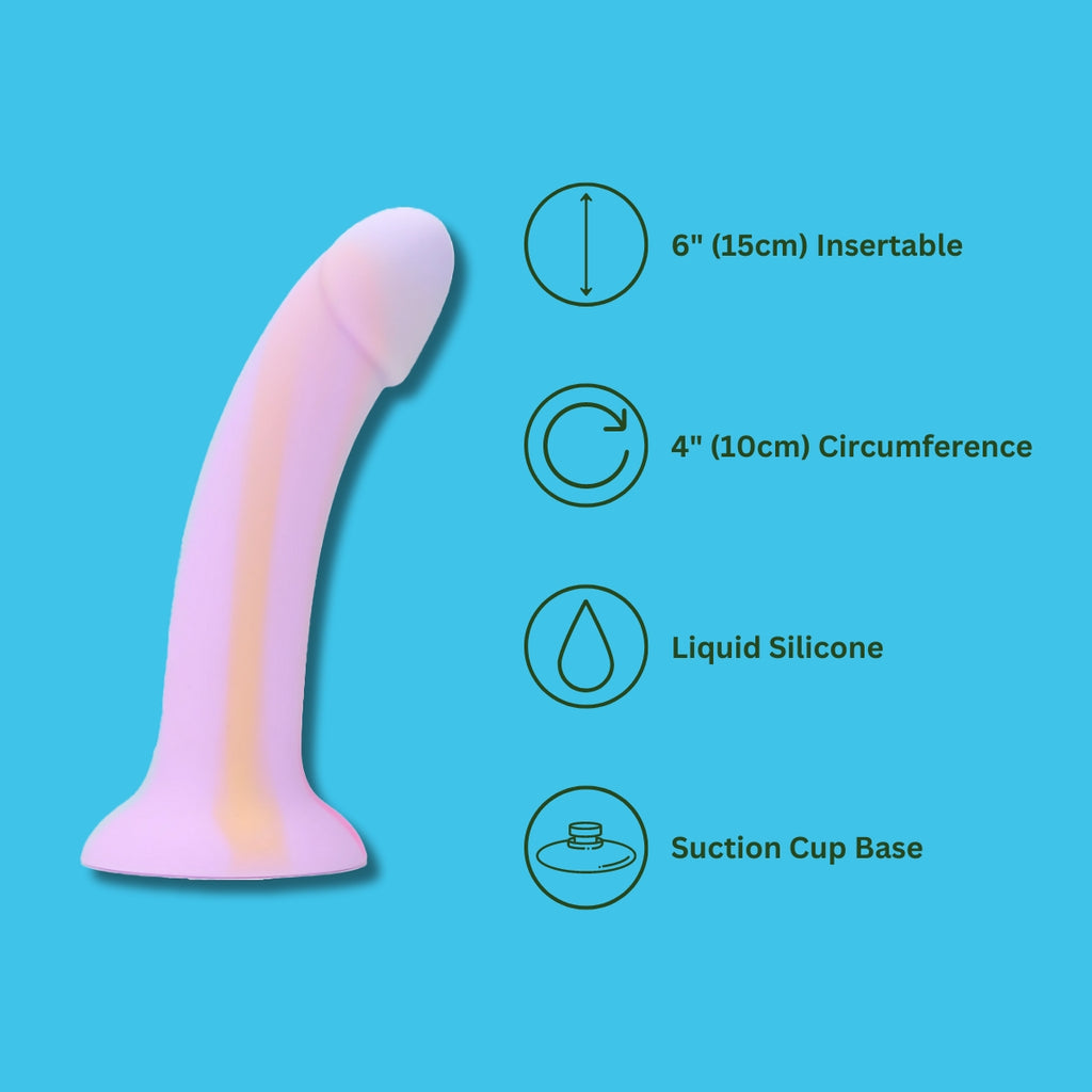 MINA Taro silicone dildo, soft and realistic-looking adult toy designed for intimate pleasure, shown in a neutral setting.