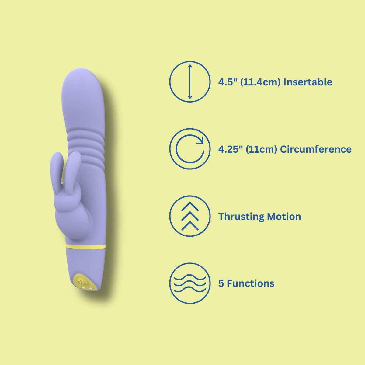 MINA Tide Thrusting Rabbit Vibrator, pink silicone sex toy with dual motor and thrusting motion, designed for enhanced pleasure.