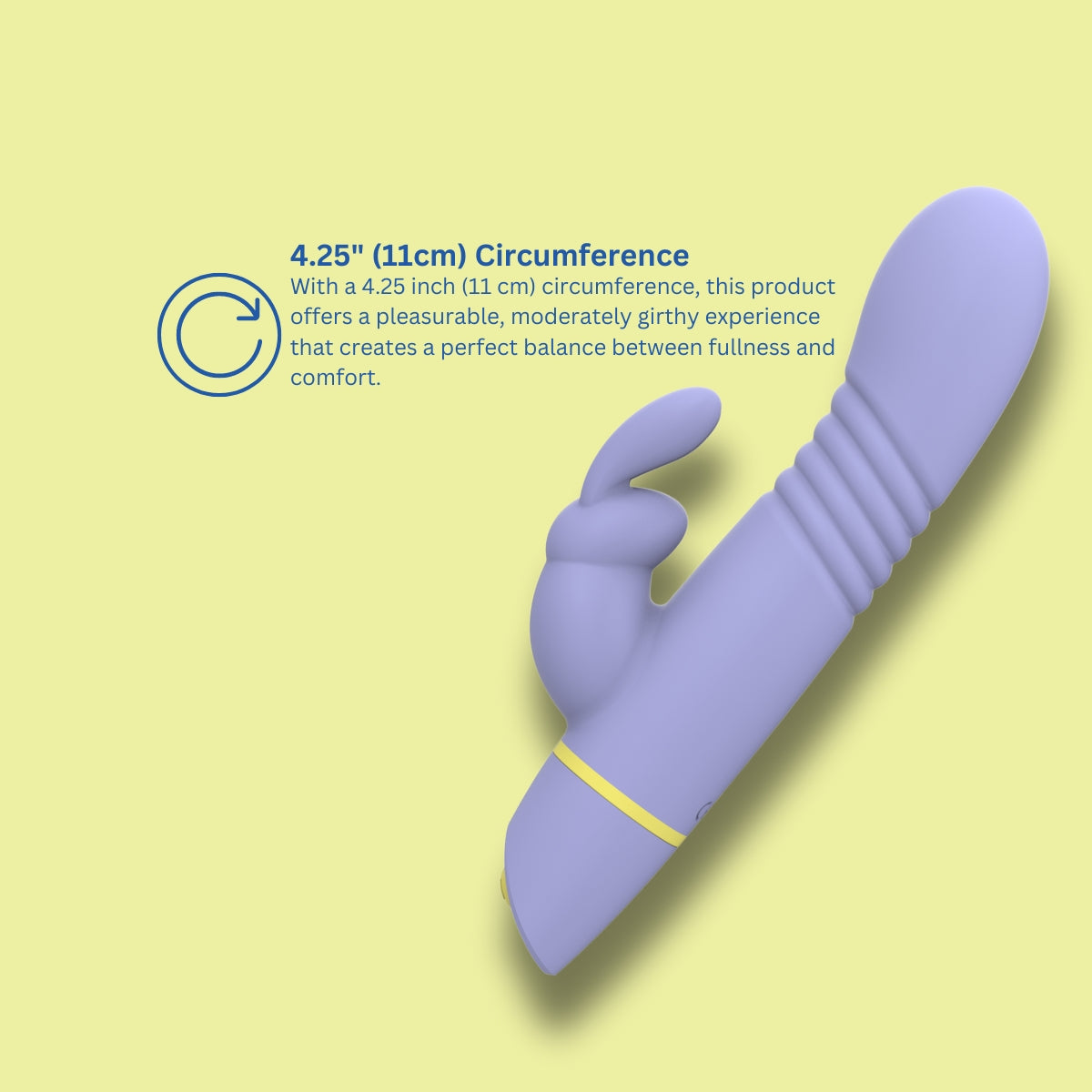MINA Tide Thrusting Rabbit Vibrator showing its sleek design and dual stimulation features, with soft silicone surface and ergonomic shape.