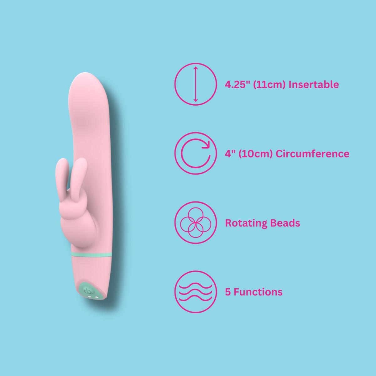 Mina Ripple Vibrating & Rotating Rabbit Vibrator pupuvibraattori