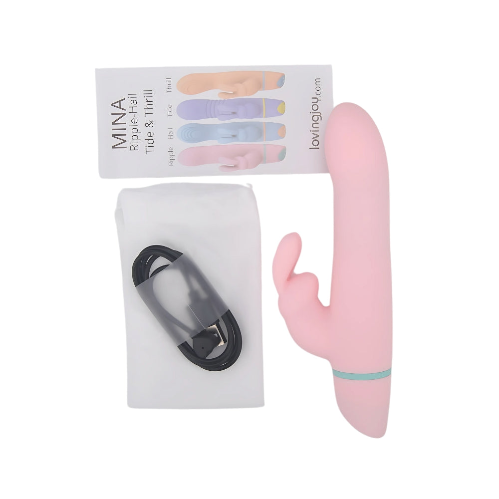 Mina Ripple Vibrating & Rotating Rabbit Vibrator pupuvibraattori