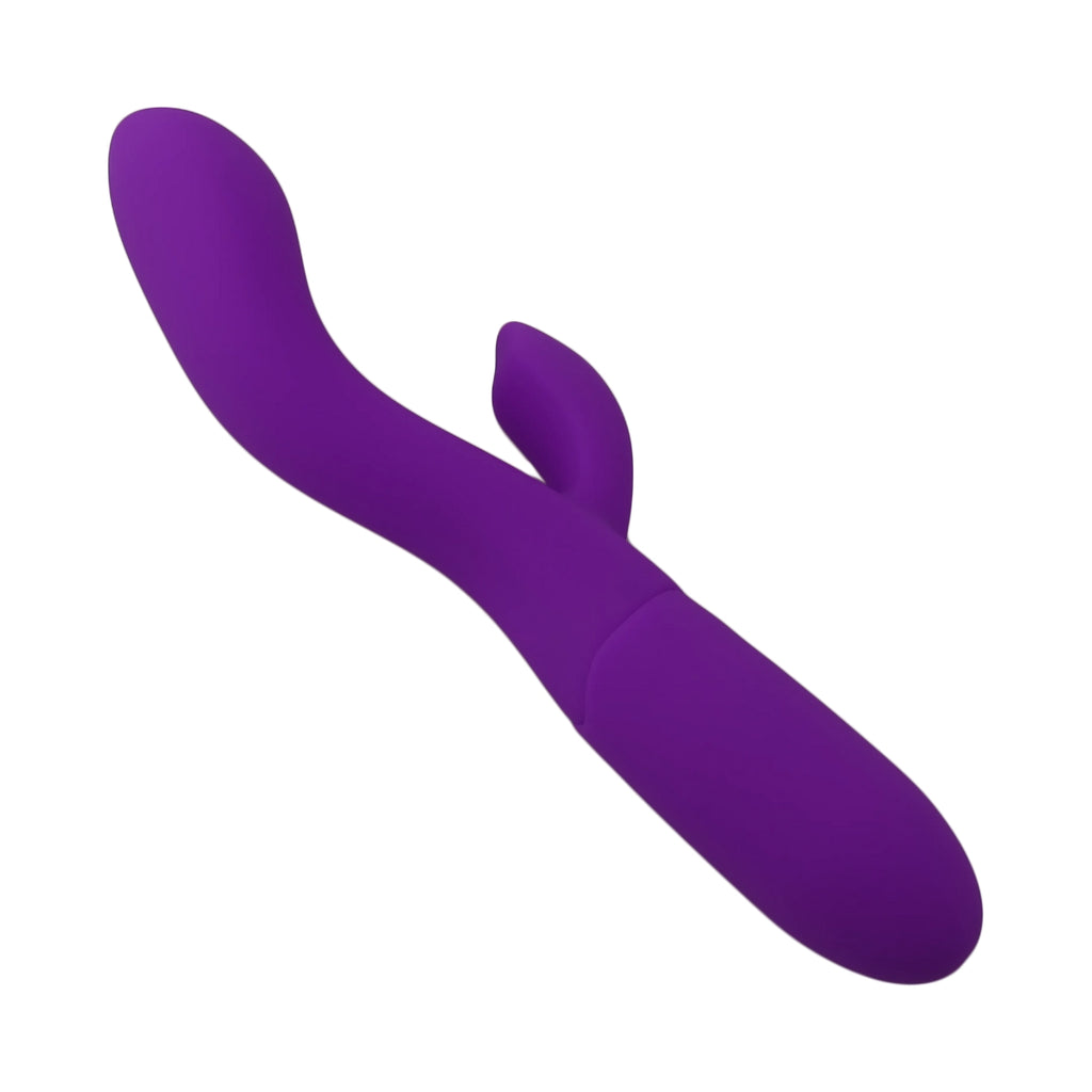 Mina Sensation Rabbit Vibrator in a sleek design, showcasing its dual-action features and soft silicone material.