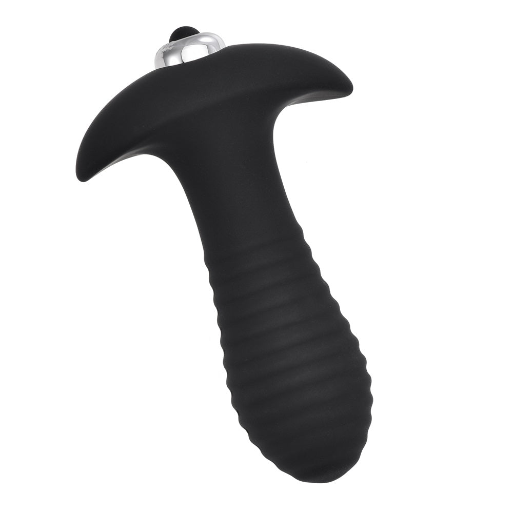 Loving Joy Swirl 7-Function Vibrating Butt Plug with textured surface and remote control for added pleasure.