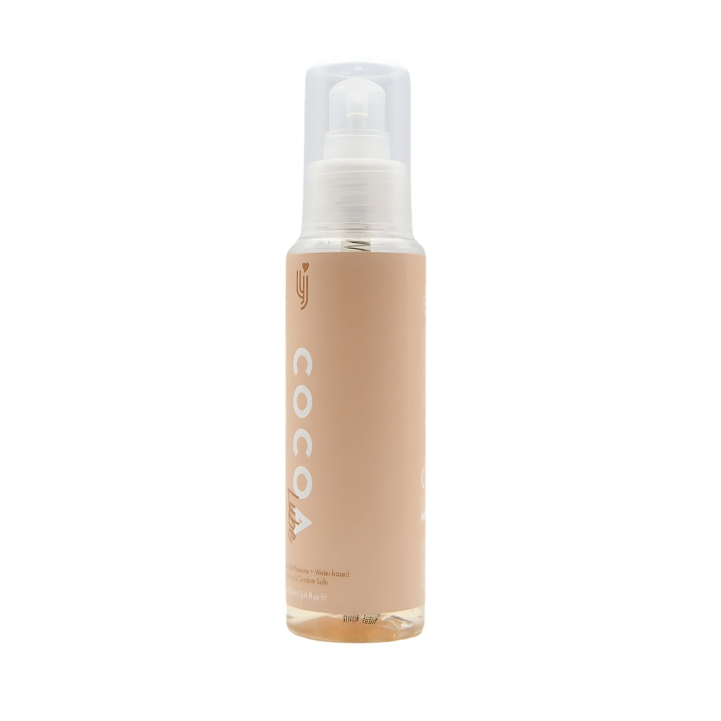Loving Joy Chocolate Flavored Lubricant 100ml bottle with a smooth, dark chocolate design on the label.