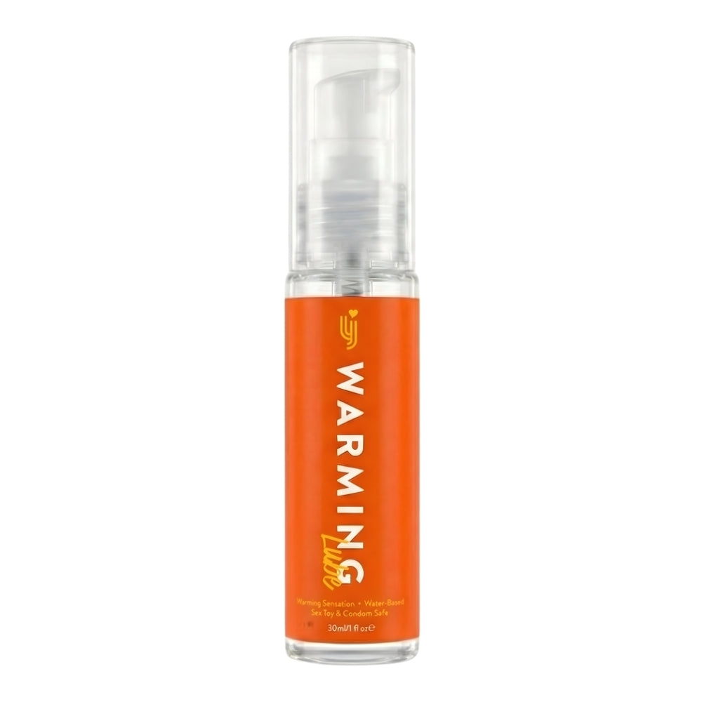 Loving Joy Warming Lubricant 30ml bottle, clear lubricant with warming sensation, displayed on a neutral background.