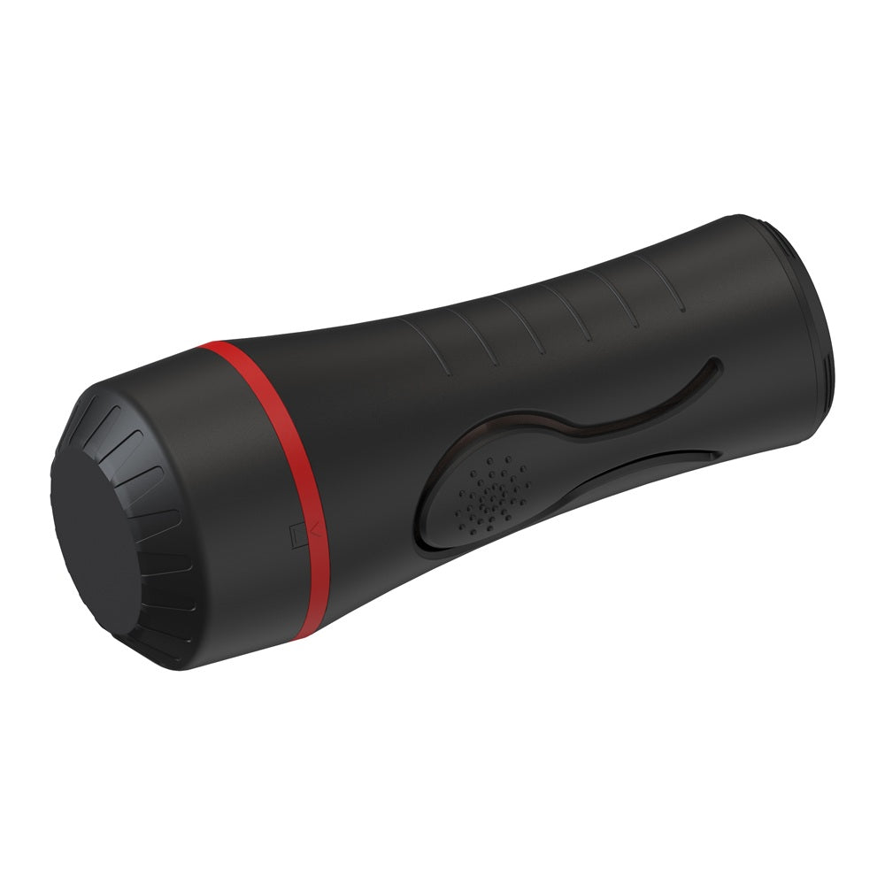 Rev Lite squeezable male masturbator with textured surface, designed for comfort and pleasure.