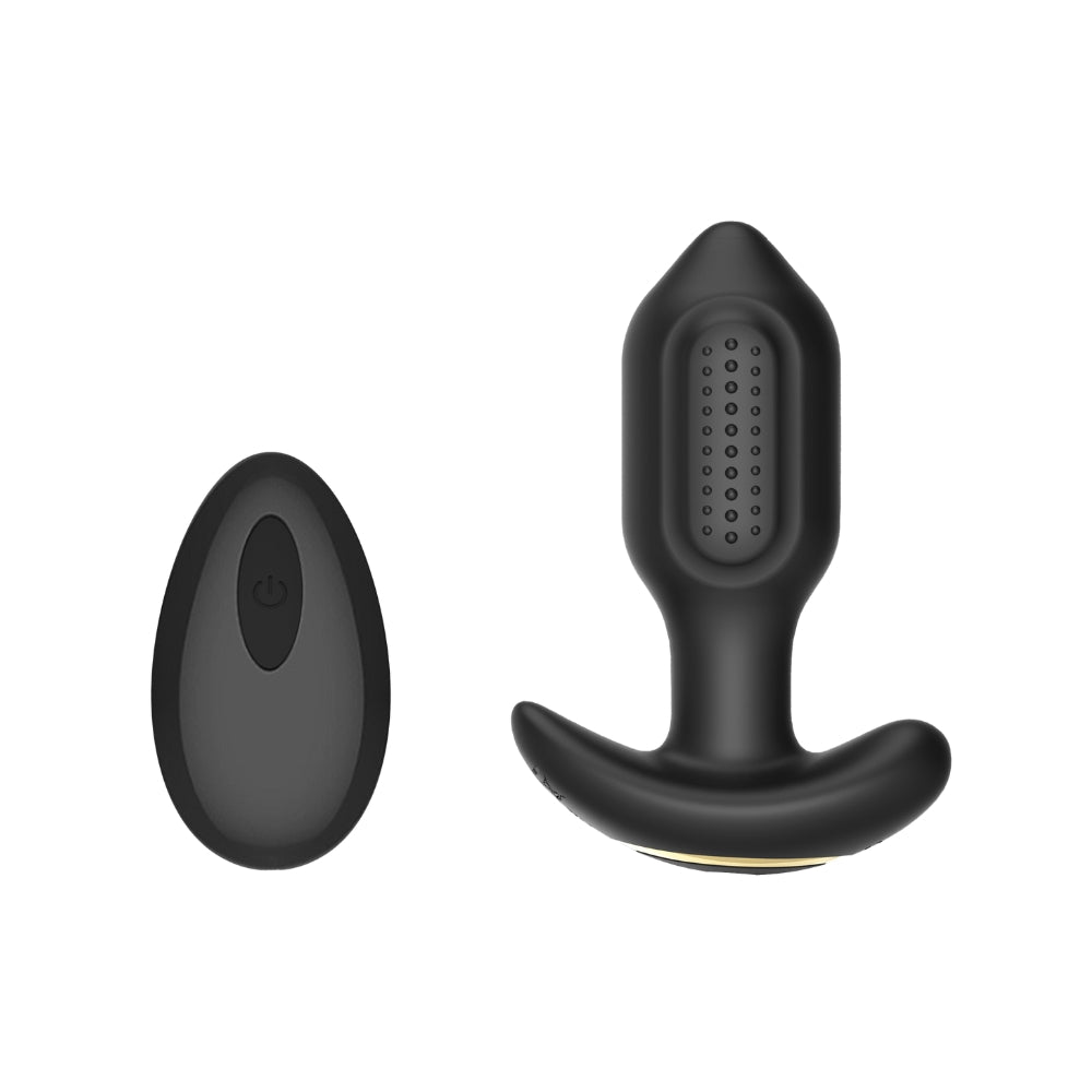 Toosh remote-controlled silicone vibrating butt plug with a smooth design and ergonomic shape for comfortable use.