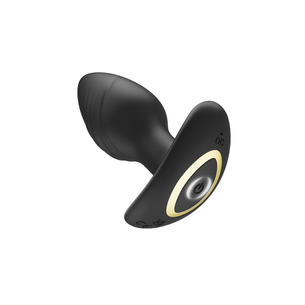 Toosh remote-controlled silicone butt plug with rotating and vibrating features, designed for enhanced pleasure.