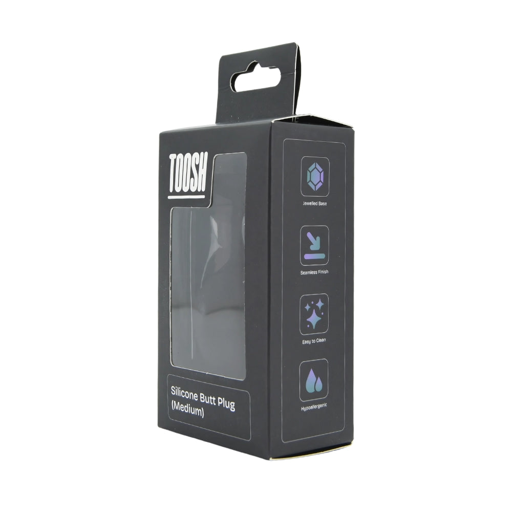 Toosh Black Silicone Butt Plug Medium anaalitappi