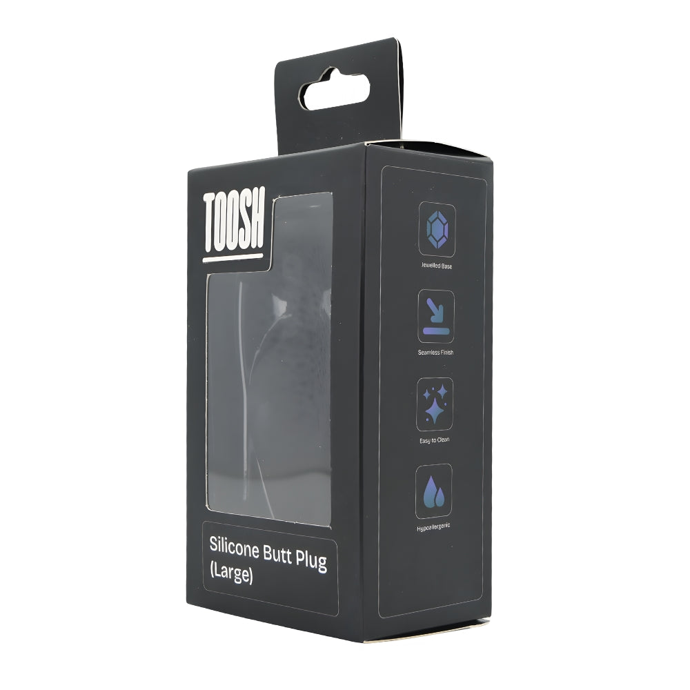 Toosh Black Silicone Butt Plug Large anaalitappi