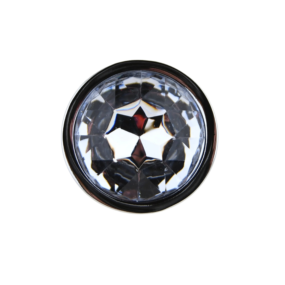 Toosh Silver Metal Butt Plug Small Clear Stone anaalitappi