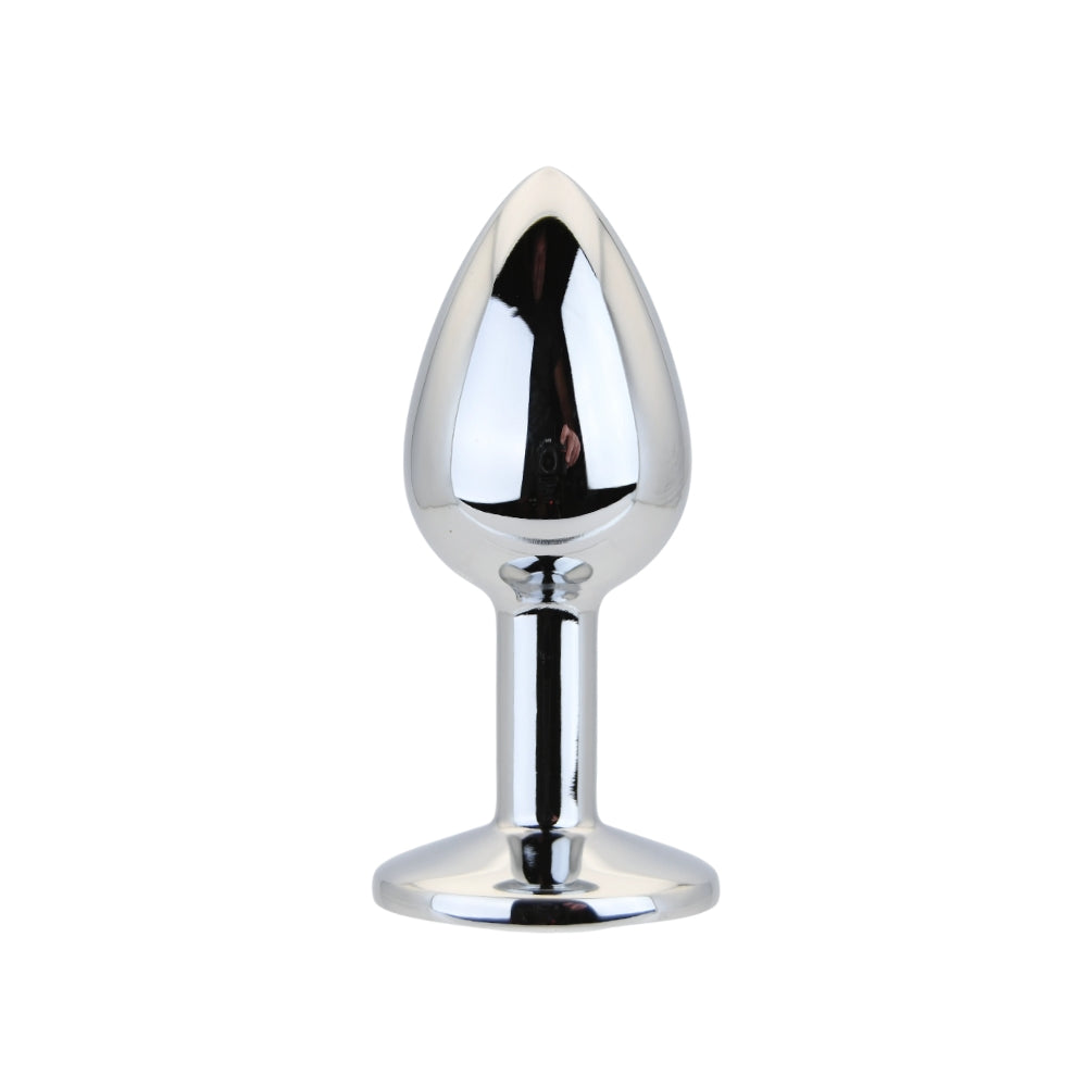 Toosh Silver Metal Butt Plug Small Clear Stone anaalitappi