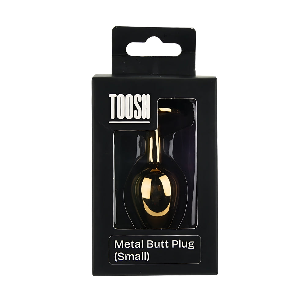 Toosh Gold Metal Butt Plug Small Clear Stone anaalitappi