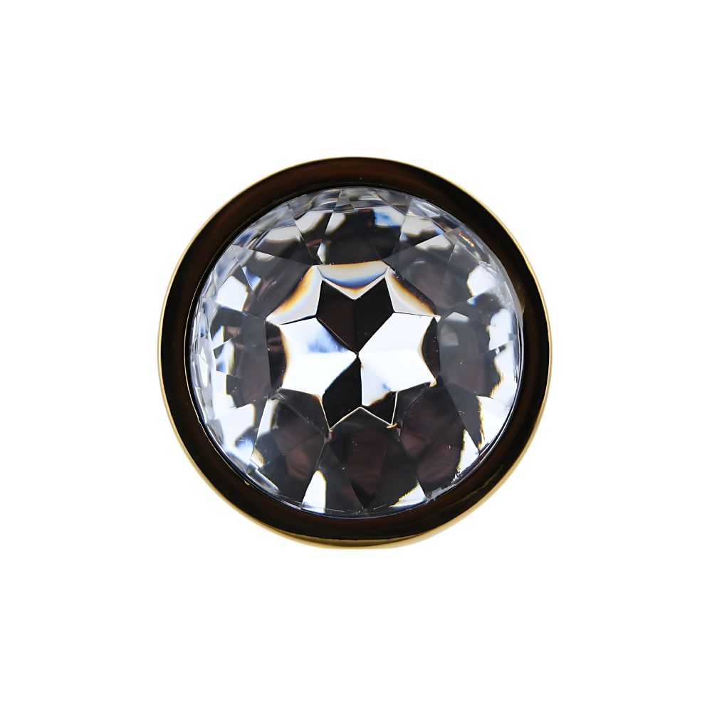 Toosh Gold Metal Butt Plug Small Clear Stone anaalitappi