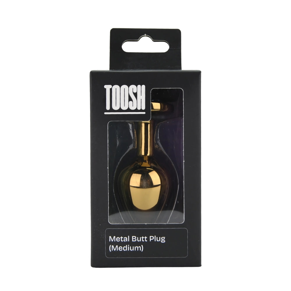 Toosh Gold Metal Butt Plug Medium Clear Stone anaalitappi