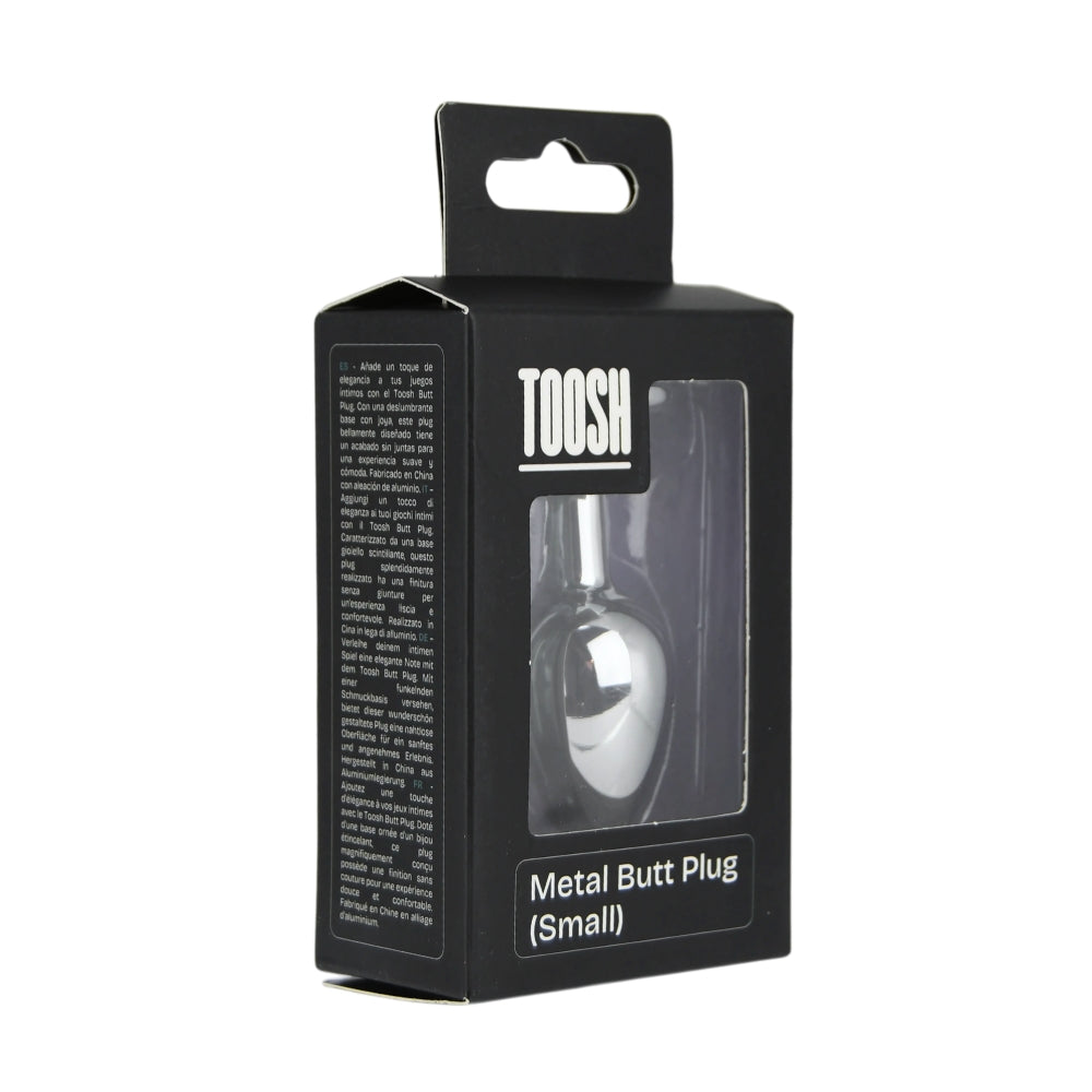 Toosh Silver Metal Butt Plug Small Red Stone anaalitappi