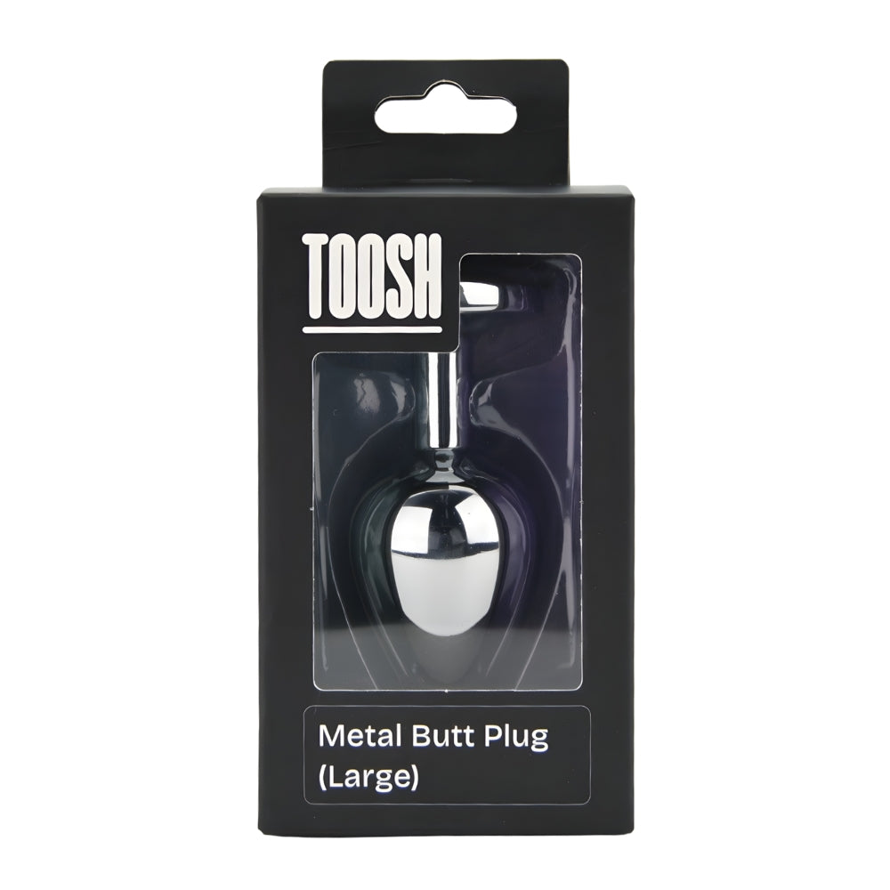 Toosh Silver Metal Butt Plug Large Red Stone anaalitappi