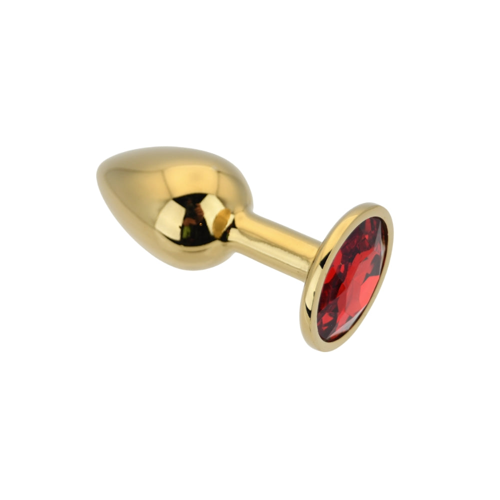 Toosh Gold Metal Butt Plug Small Red Stone anaalitappi