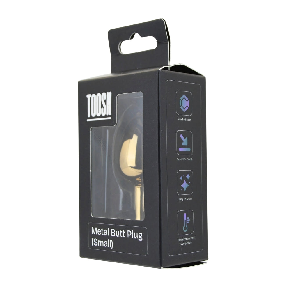 Toosh Gold Metal Butt Plug Small Pink Stone anaalitappi