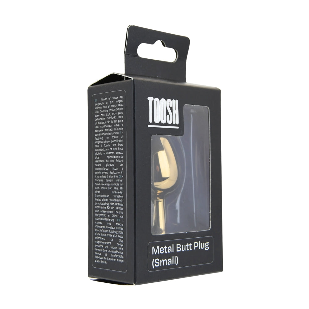 Toosh Gold Metal Butt Plug Small Pink Stone anaalitappi