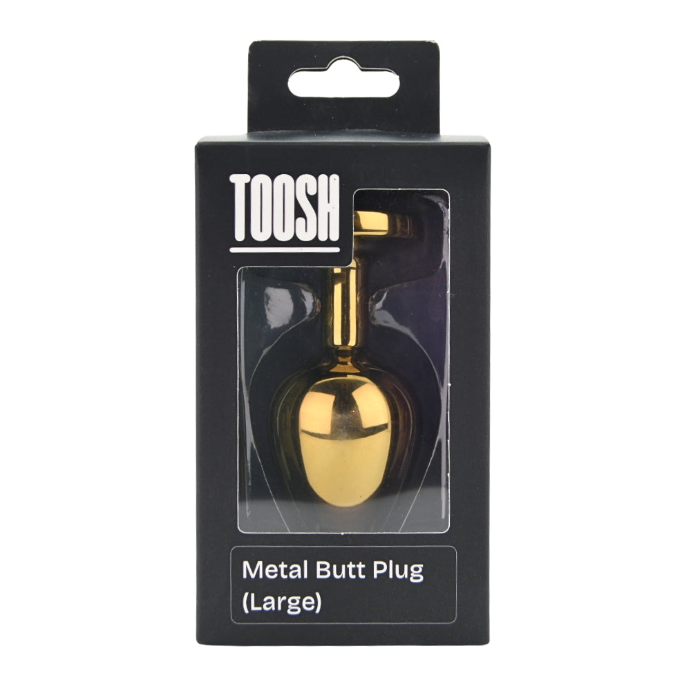 Toosh Gold Metal Butt Plug Large Pink Stone anaalitappi