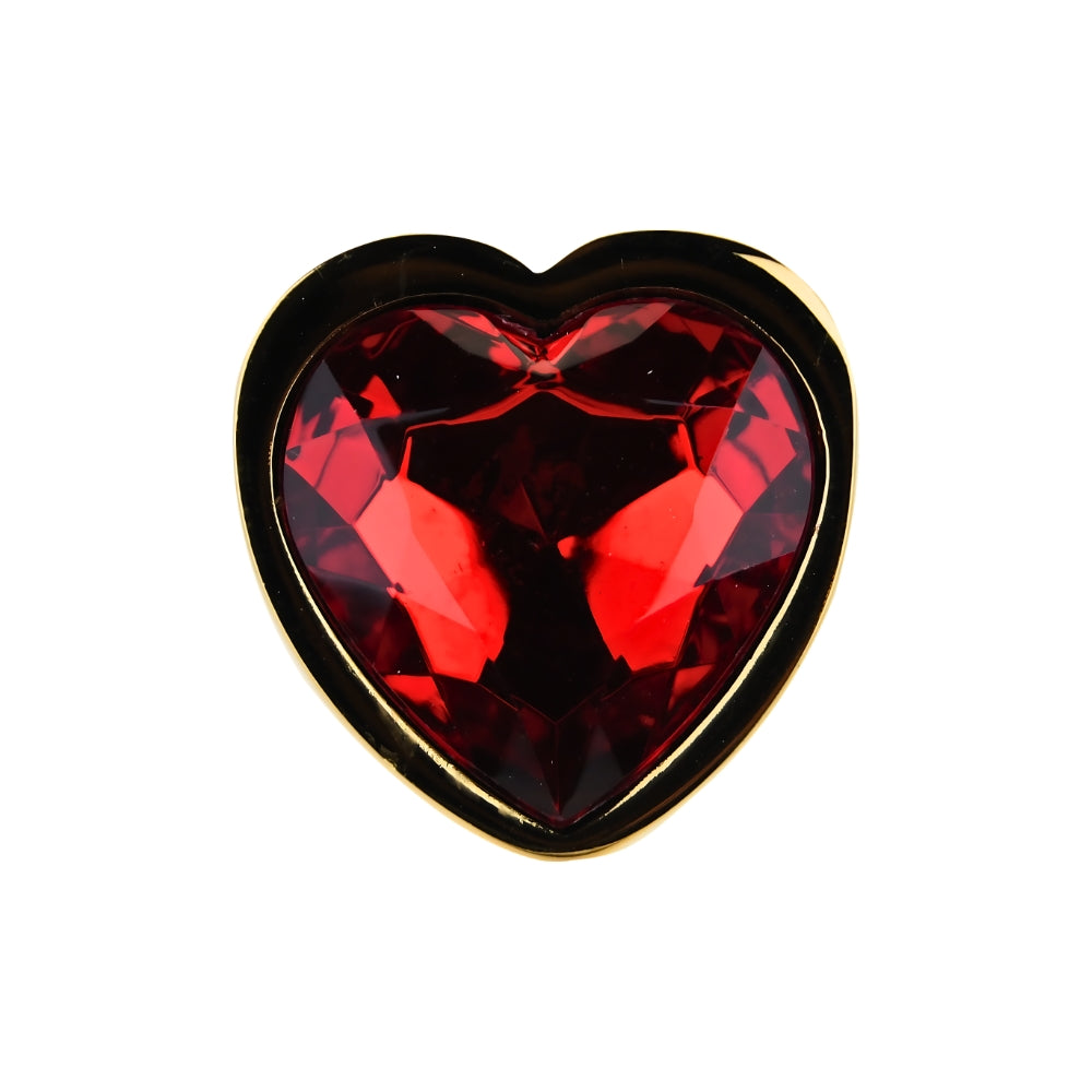 Toosh Heart Shaped Gold with Red Stone Small anaalitappi