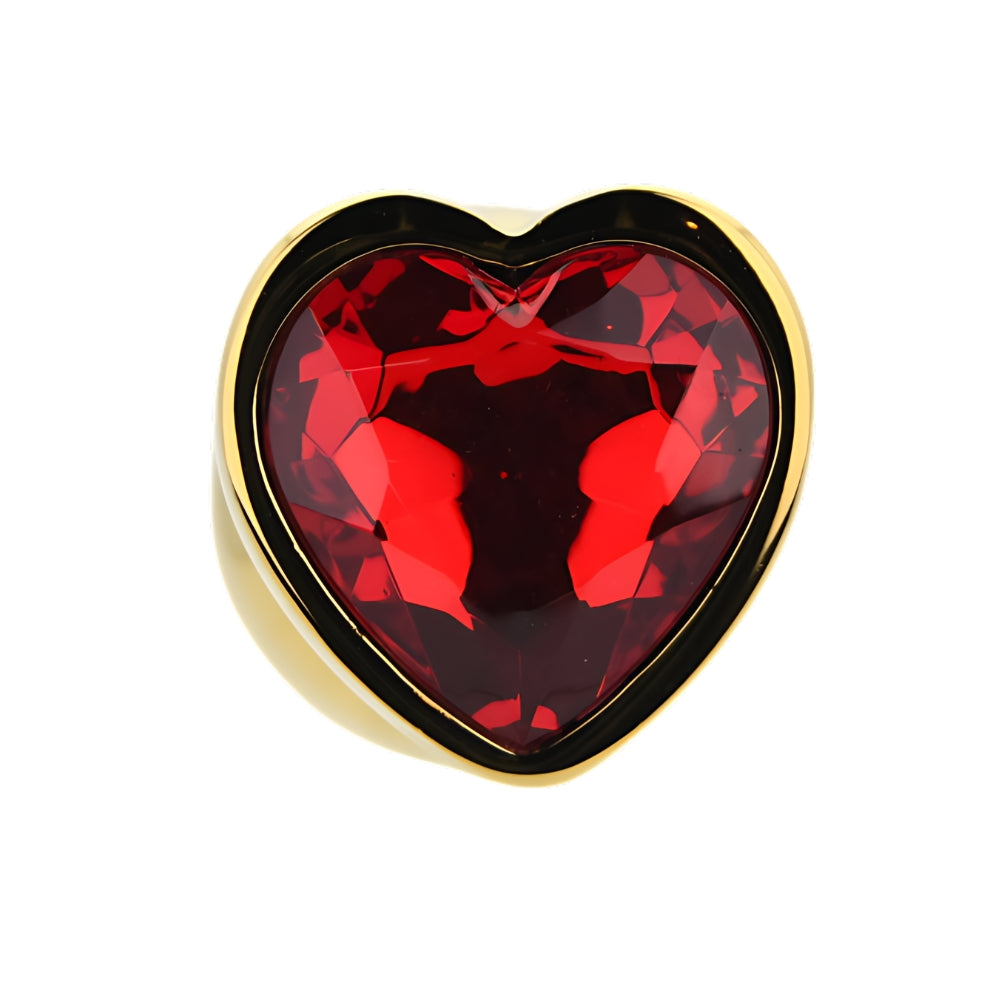 Toosh Heart Shaped Gold with Red Stone Medium anaalitappi