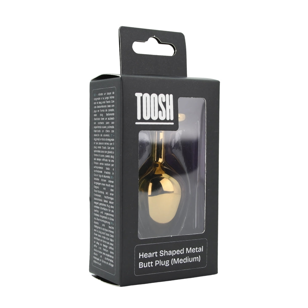 Toosh Heart Shaped Gold with Red Stone Medium anaalitappi