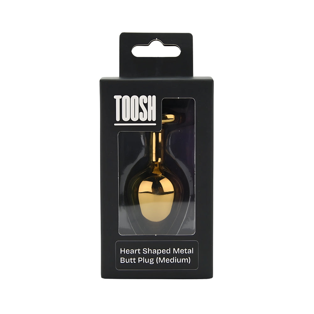 Toosh Heart Shaped Gold with Red Stone Medium anaalitappi