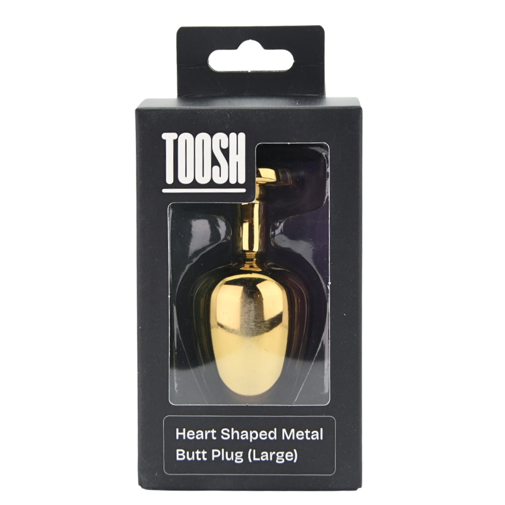Toosh Heart Shaped Gold with Red Stone Large anaalitappi
